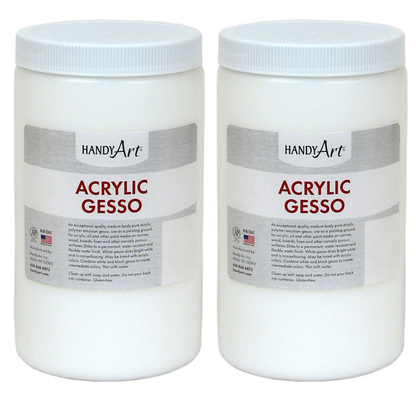 Handy Art Acrylic Gesso 32 oz, PK2 440-003